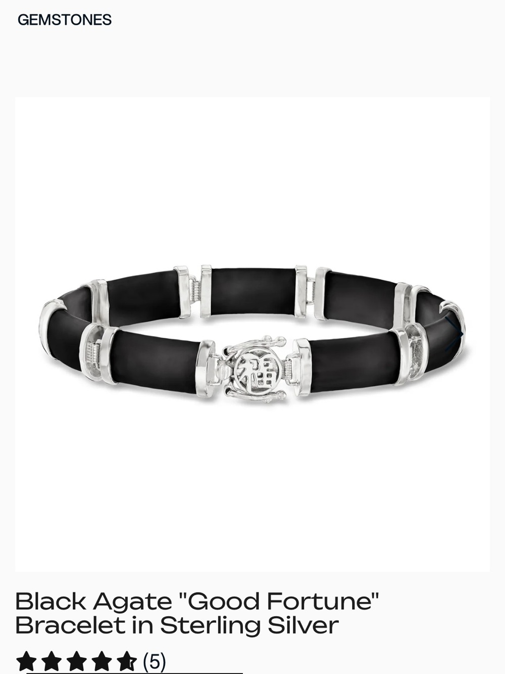 STERLING & AGATE - 7.5 in - BEAUTIFUL INDEED 
XTRA Good luck ;) FOR LESS WITH ME